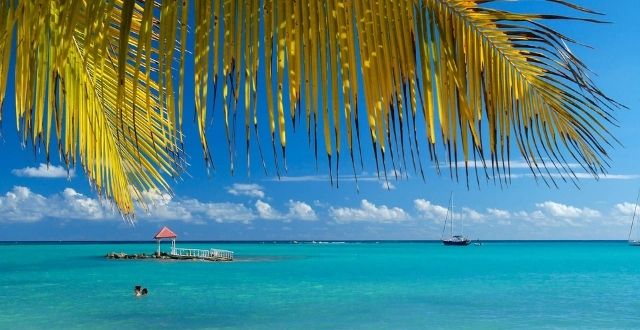 Saint Francois lagun på Guadeloupe