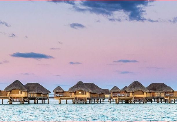 Water bungalows på Tahiti
