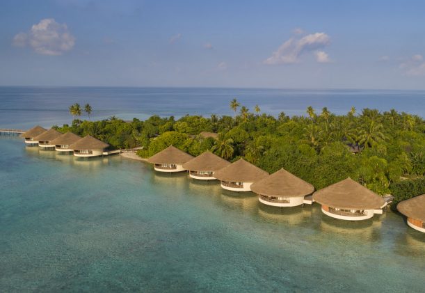 poolvillas i Maldiverna lagoon