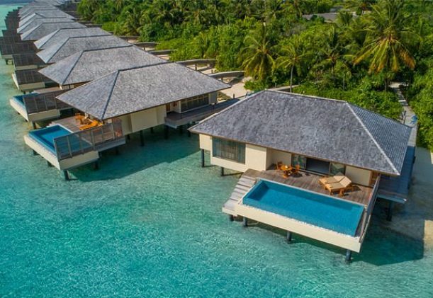 poolvilla på Maldiverna