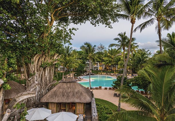 Pool resort på Mauritius